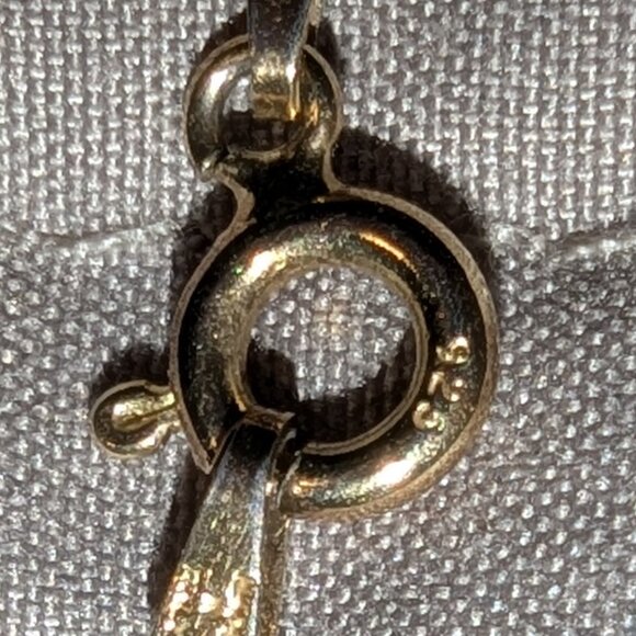 Artisan Brass Fish Pendant Necklace 925 Sterling Silver Italy Chain 5504 - Picture 5 of 7